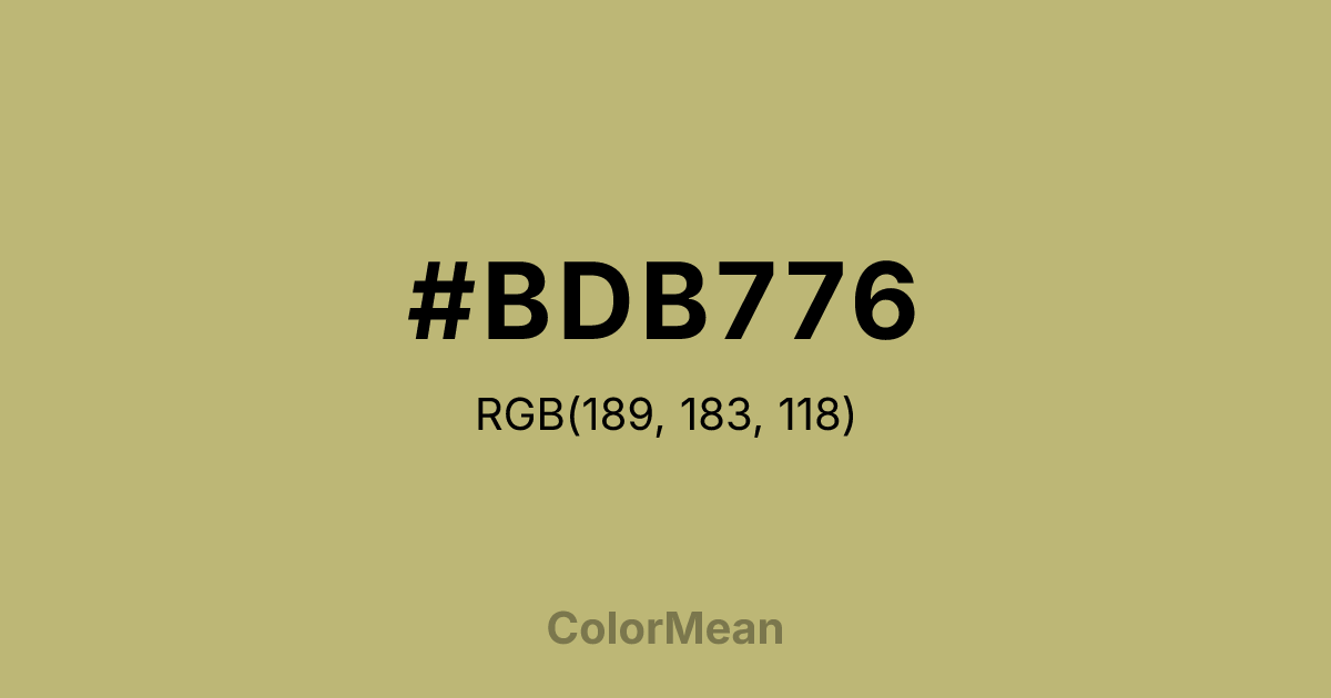 #BDB776 color swatch