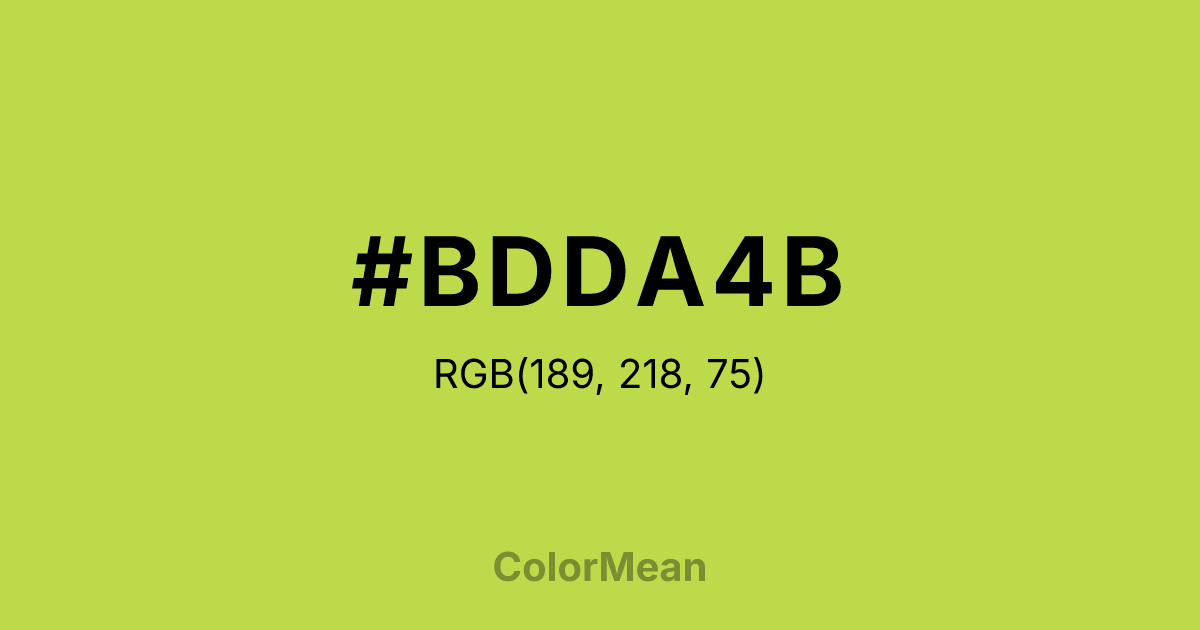 #BDDA4B color swatch