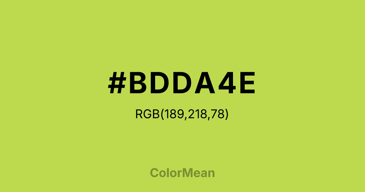 #BDDA4E color swatch