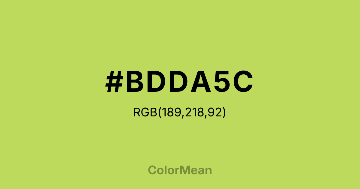#BDDA5C color swatch