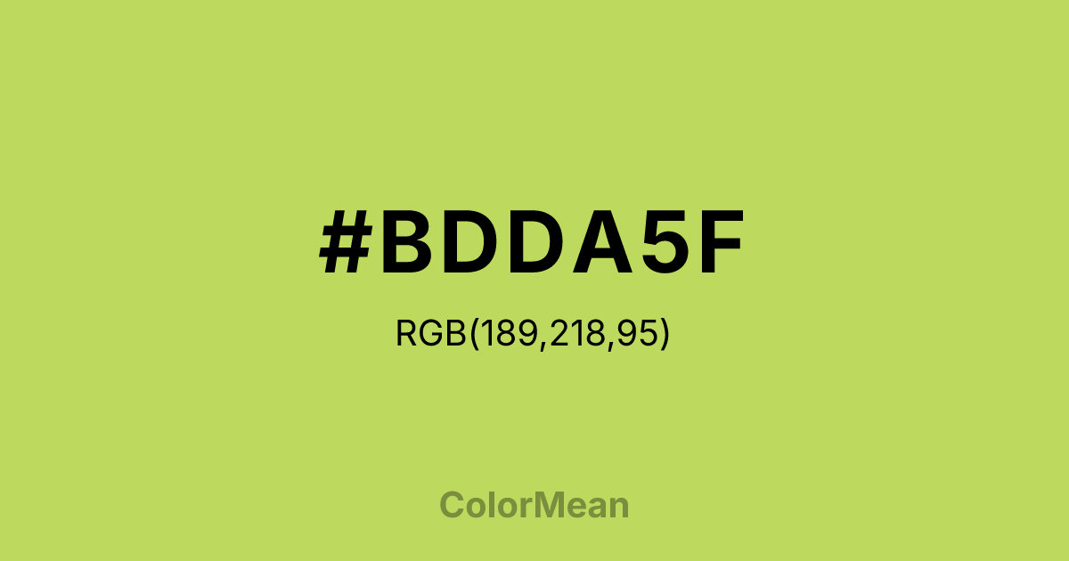 #BDDA5F color swatch