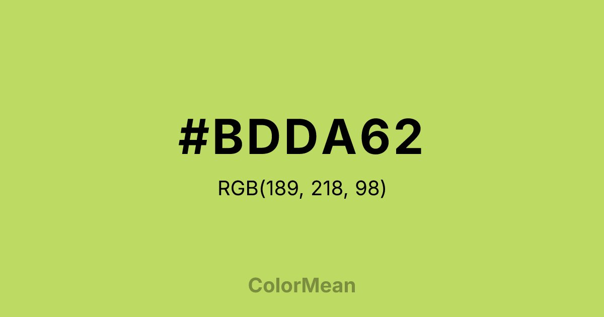 #BDDA62 color swatch