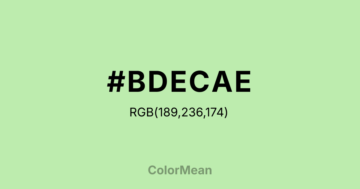#BDECAE color swatch