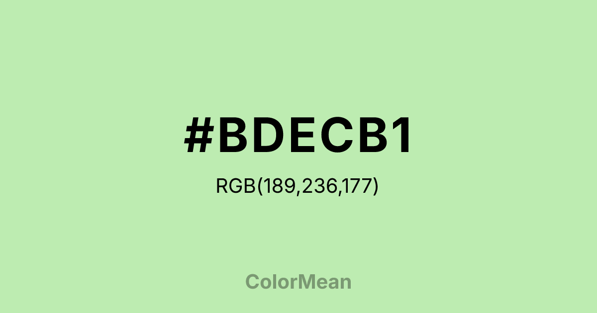#BDECB1 color swatch