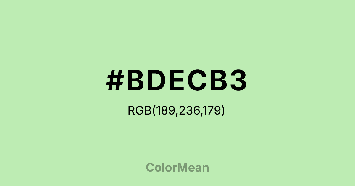 #BDECB3 color swatch
