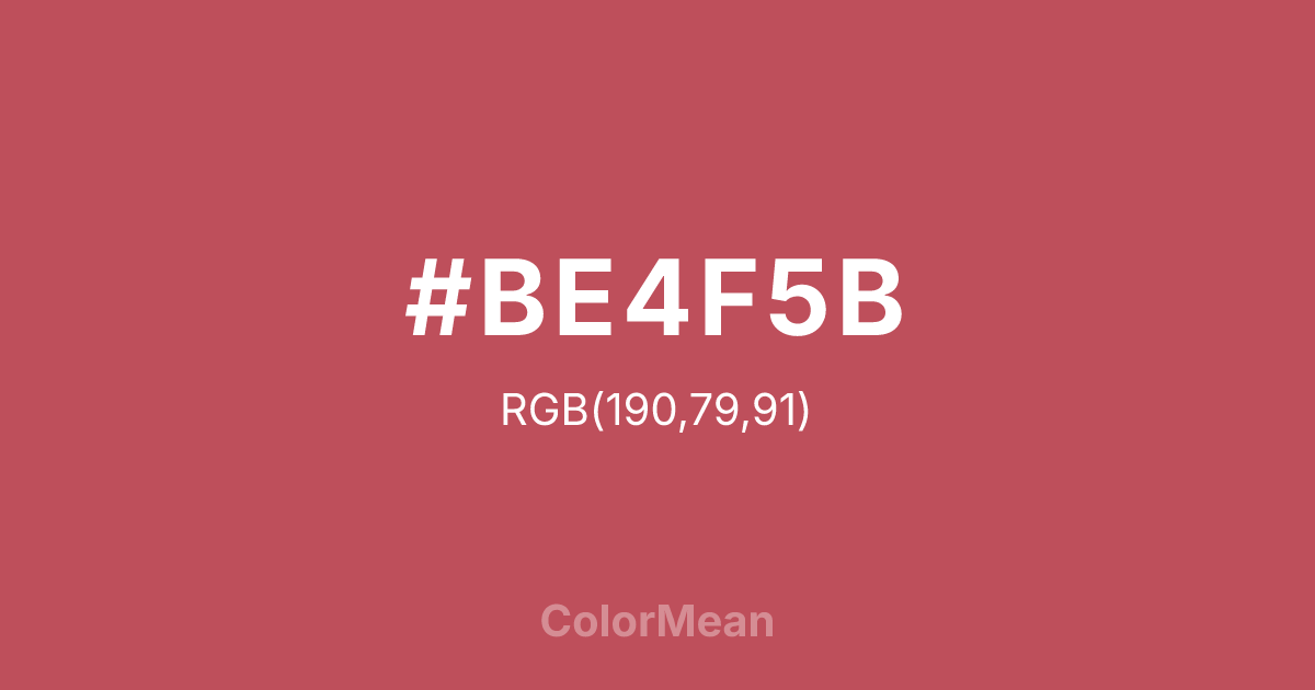 #BE4F5B color swatch