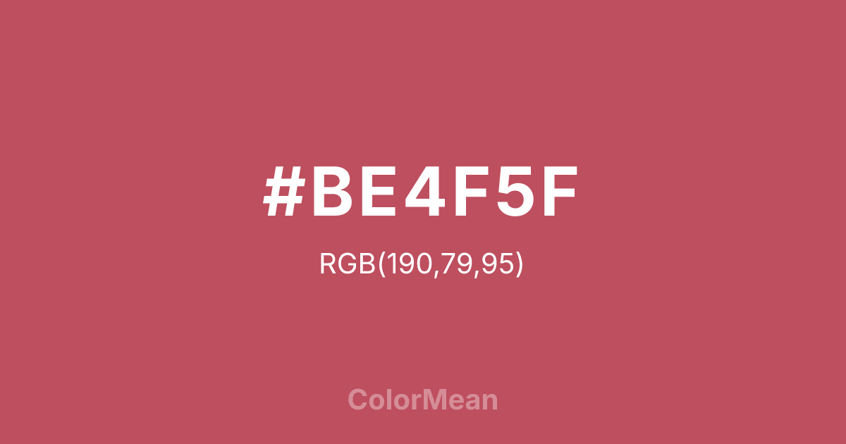 #BE4F5F color swatch