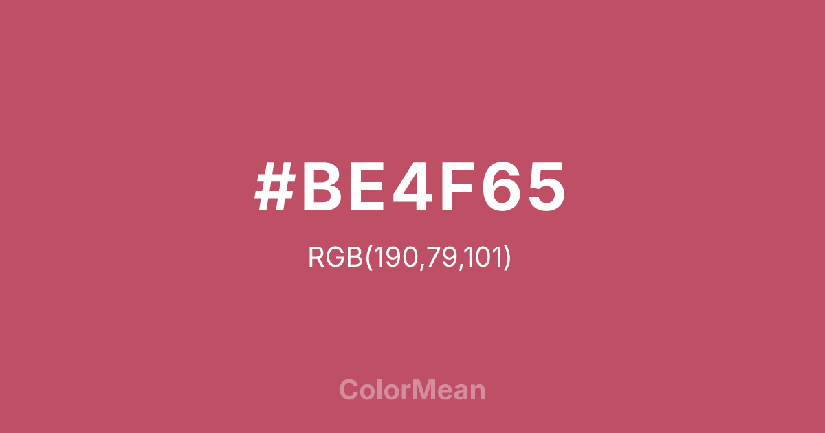 #BE4F65 color swatch