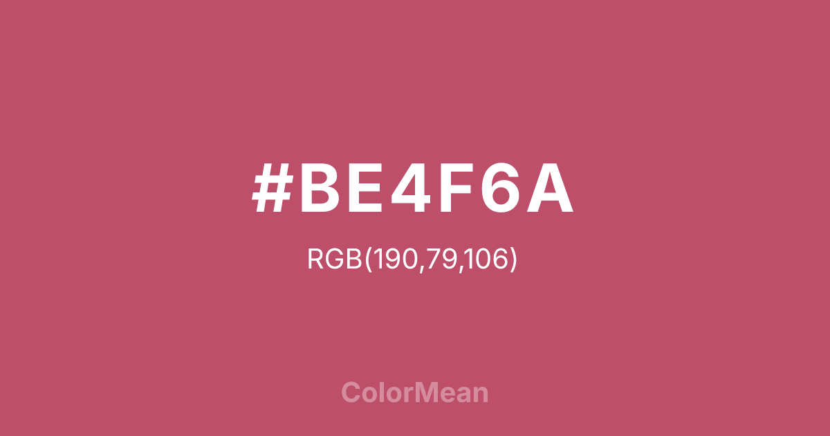 #BE4F6A color swatch