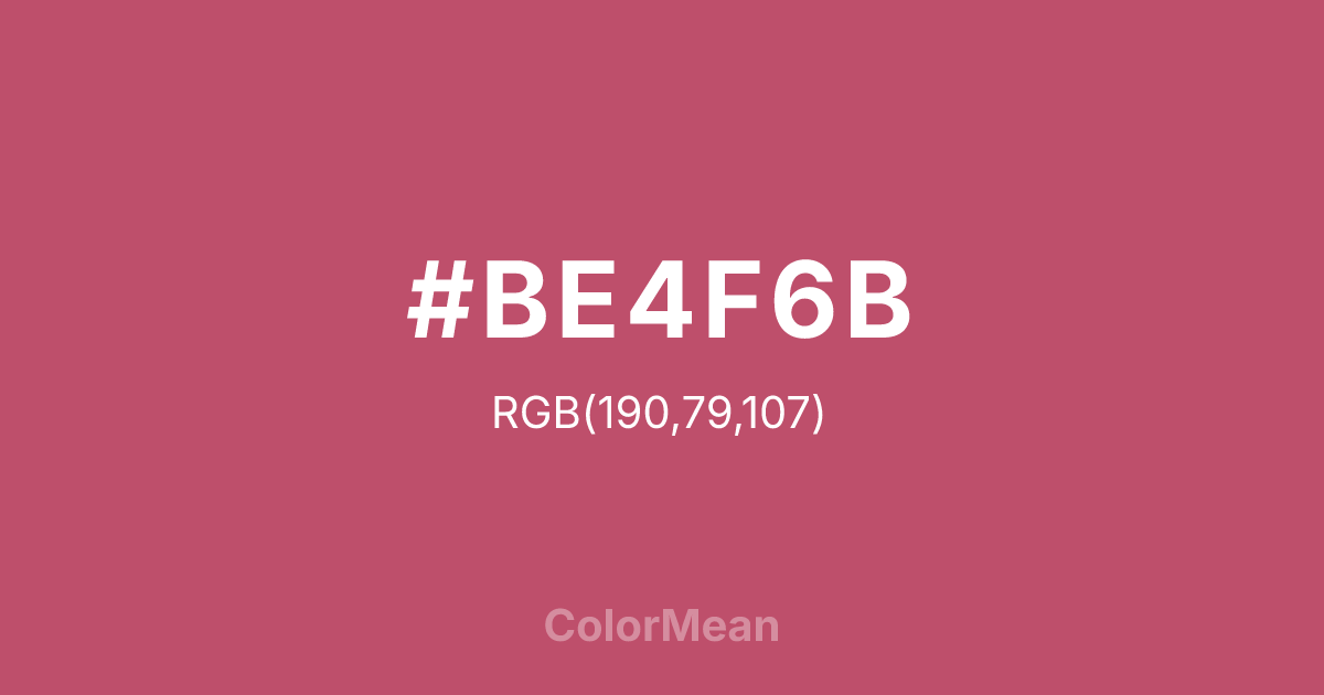 #BE4F6B color swatch