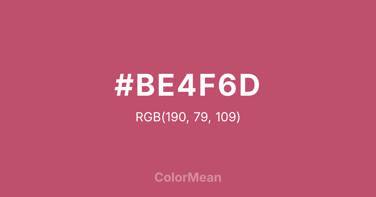 #BE4F6D color swatch