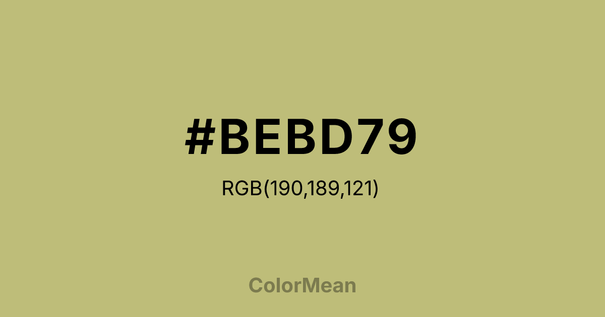 #BEBD79 color swatch