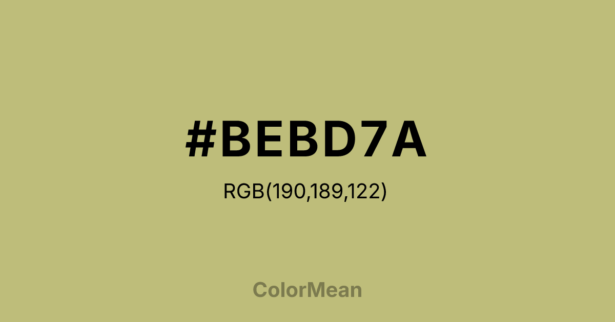 #BEBD7A color swatch