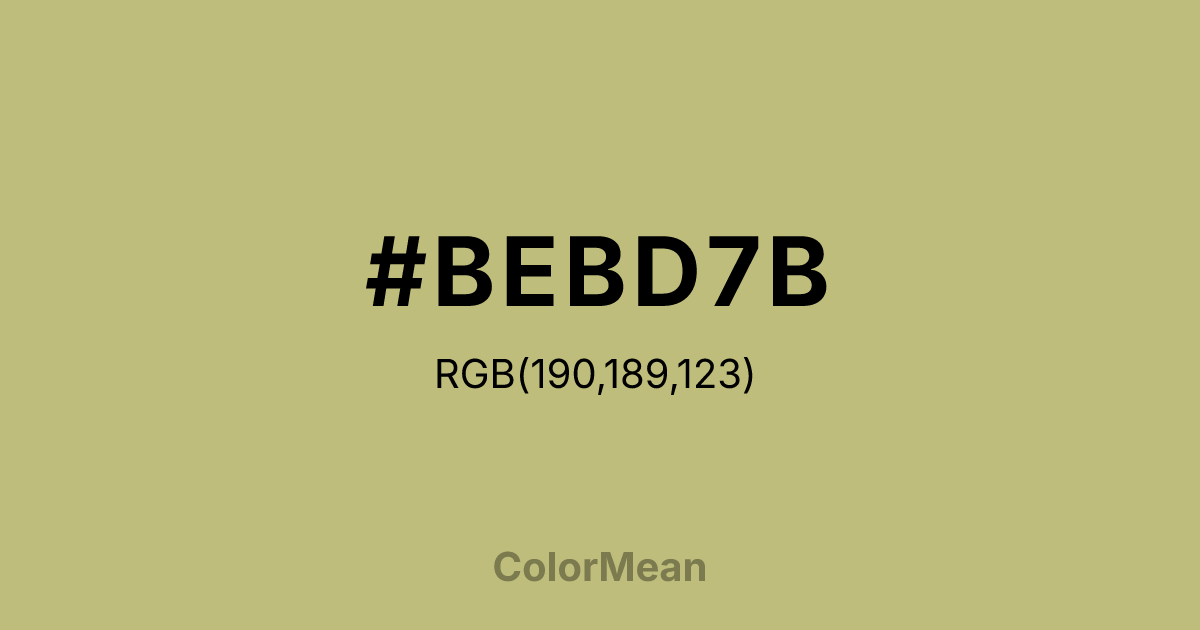 #BEBD7B color swatch