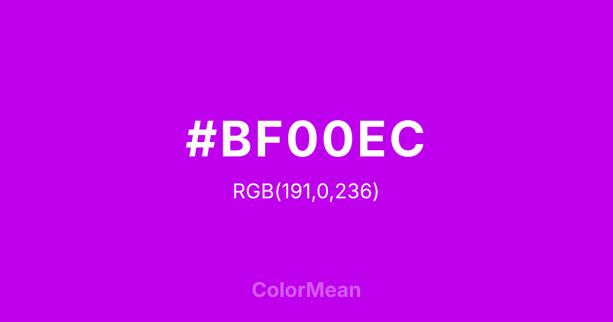 #BF00EC color swatch