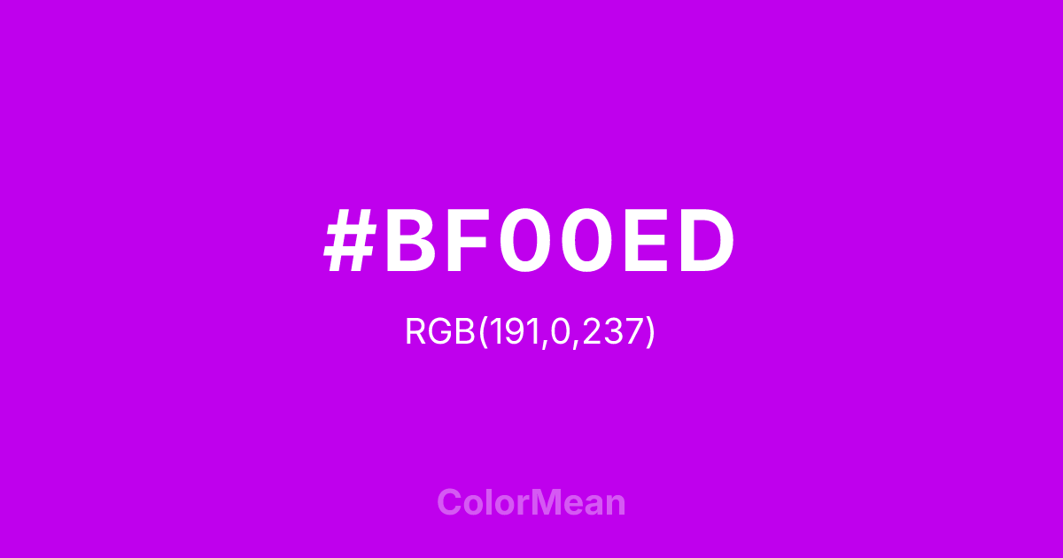 #BF00ED color swatch