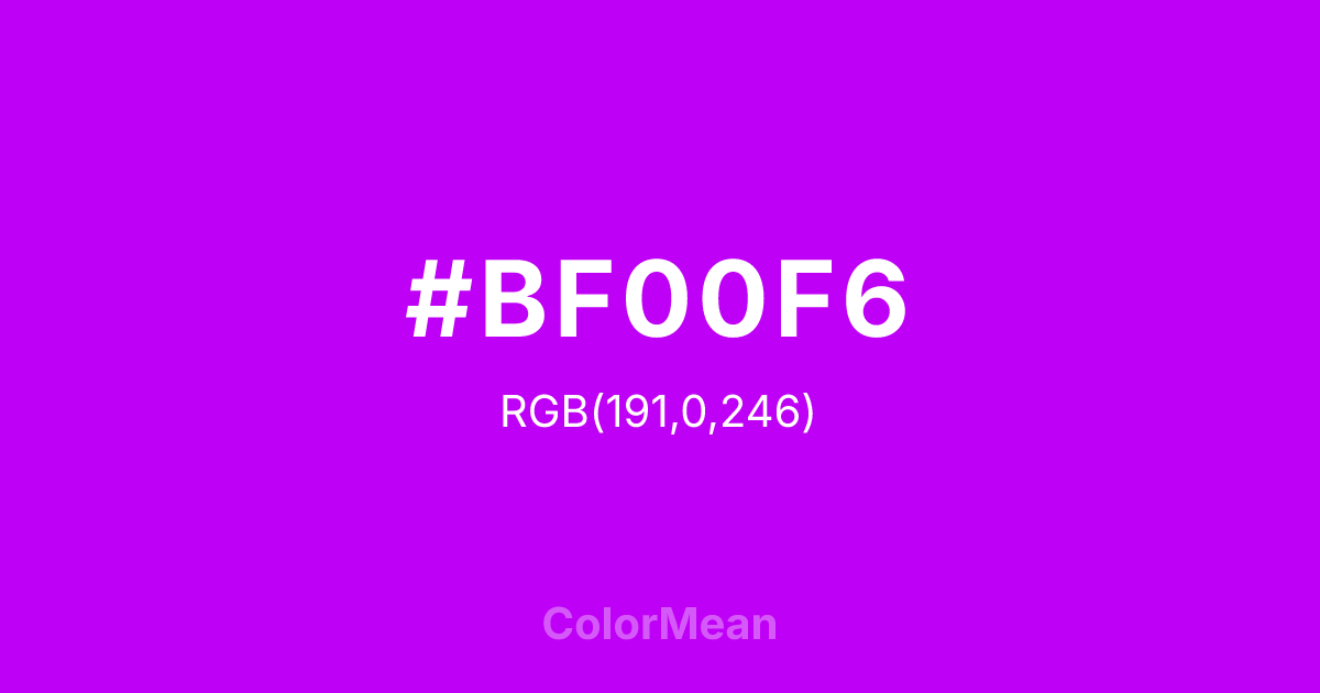 #BF00F6 color swatch