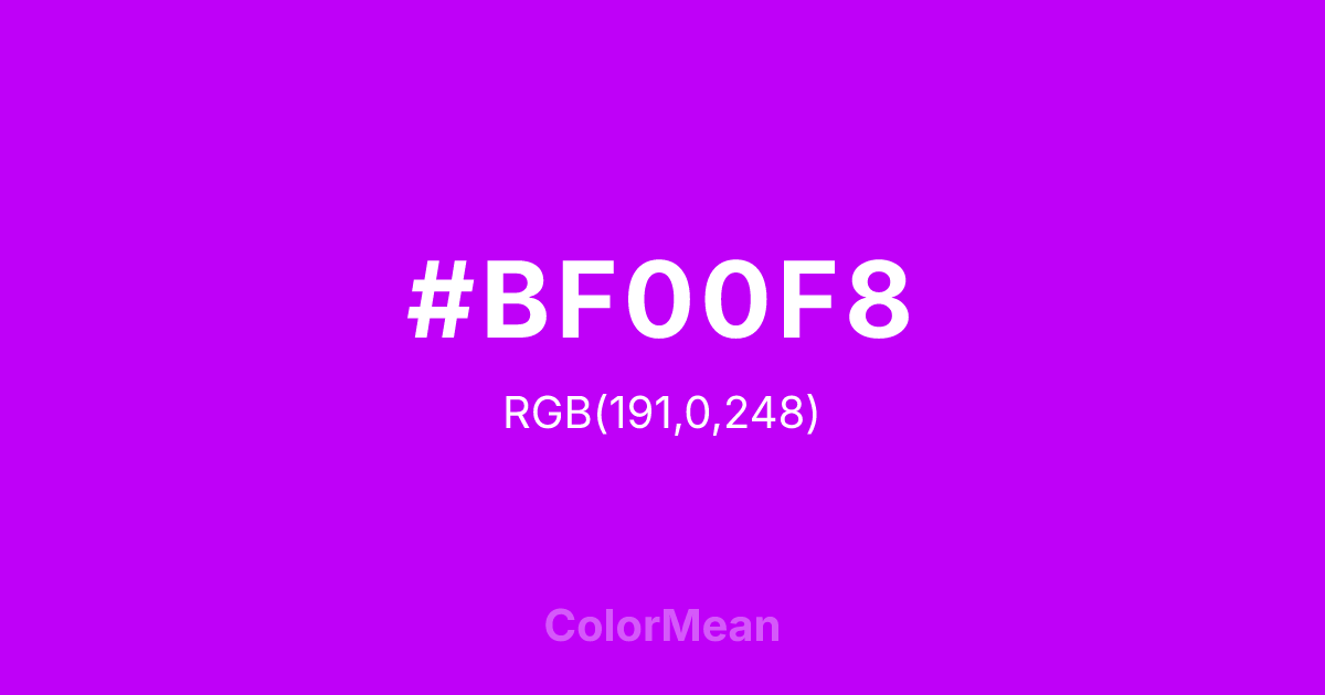 #BF00F8 color swatch