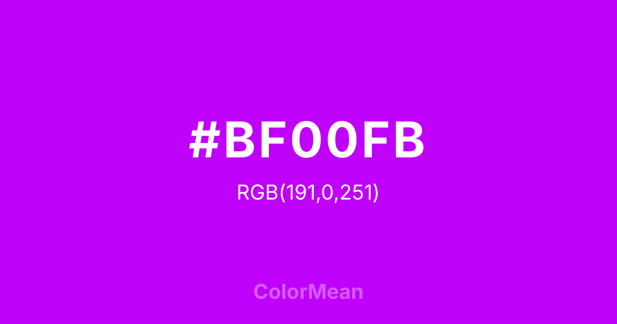 #BF00FB color swatch