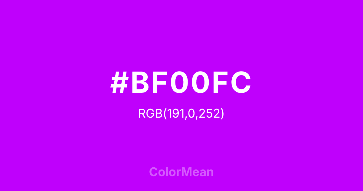 #BF00FC color swatch