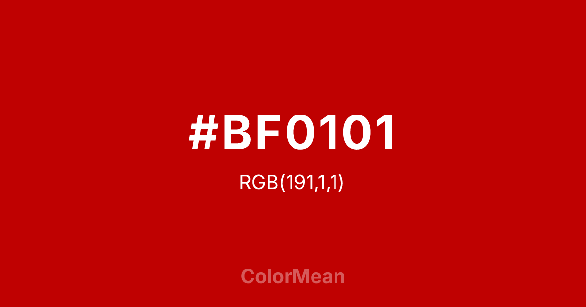 #BF0101 color swatch