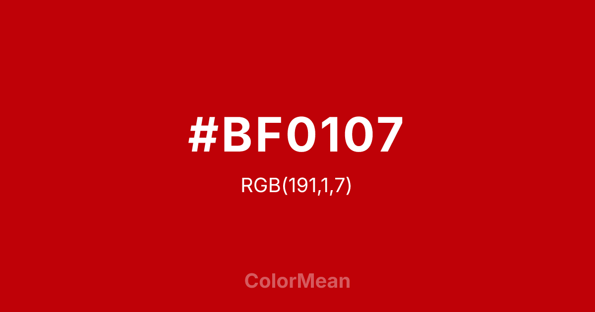 #BF0107 color swatch