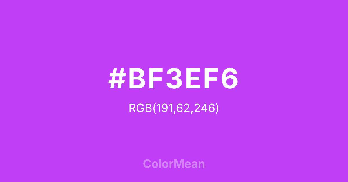 #BF3EF6 color swatch