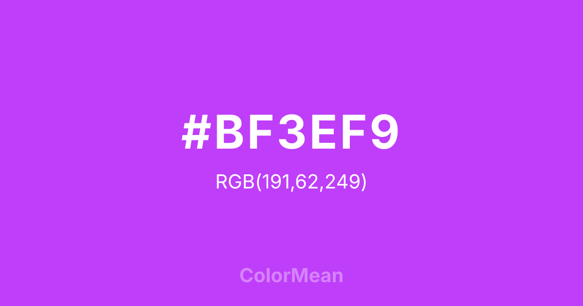 #BF3EF9 color swatch
