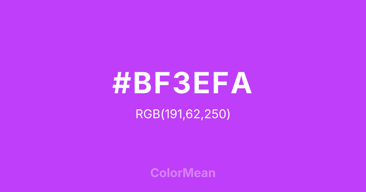 #BF3EFA color swatch