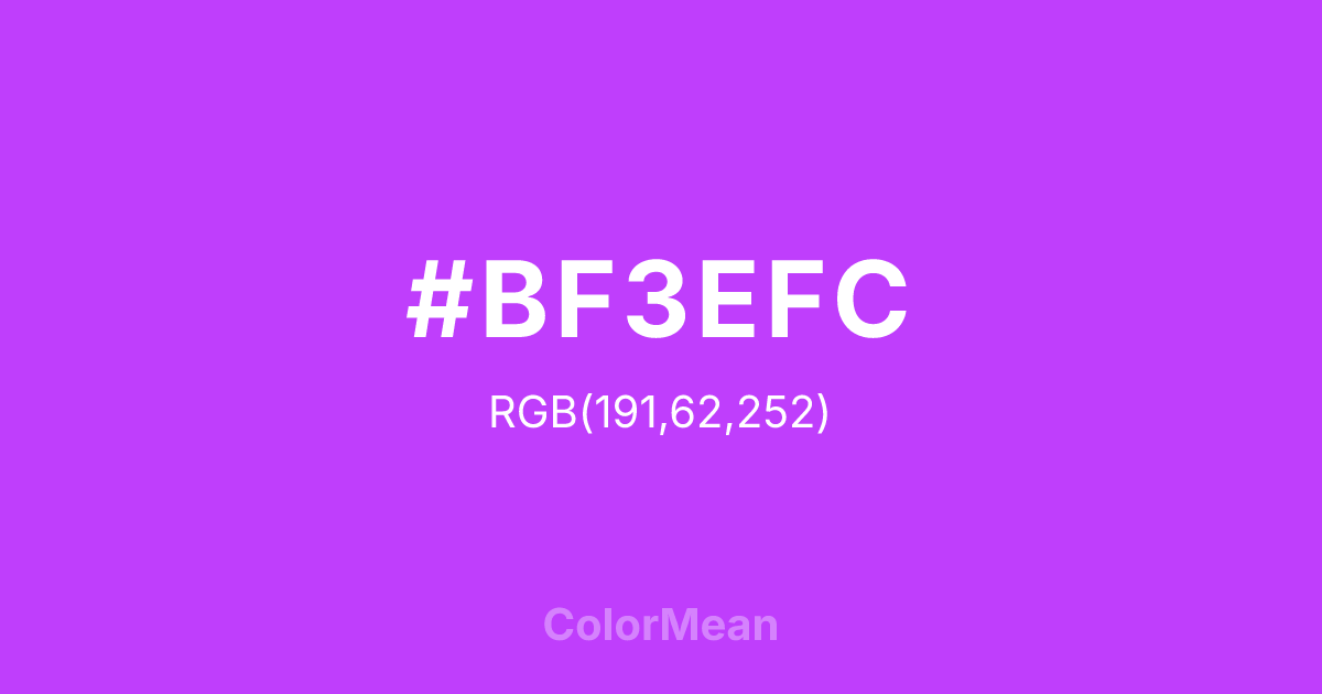 #BF3EFC color swatch