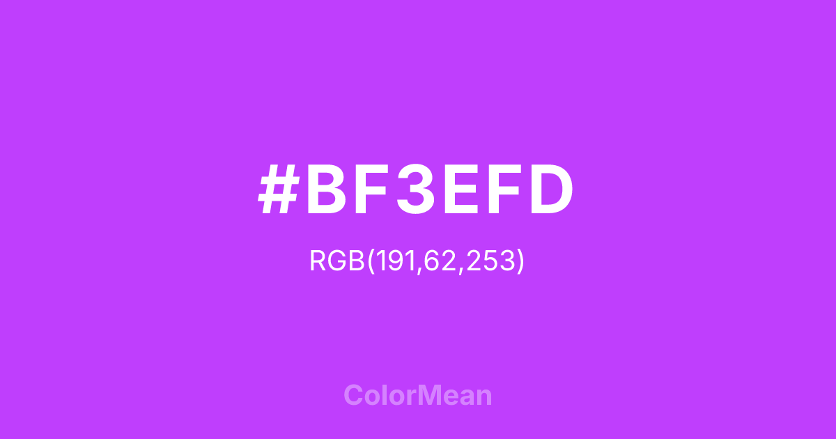 #BF3EFD color swatch
