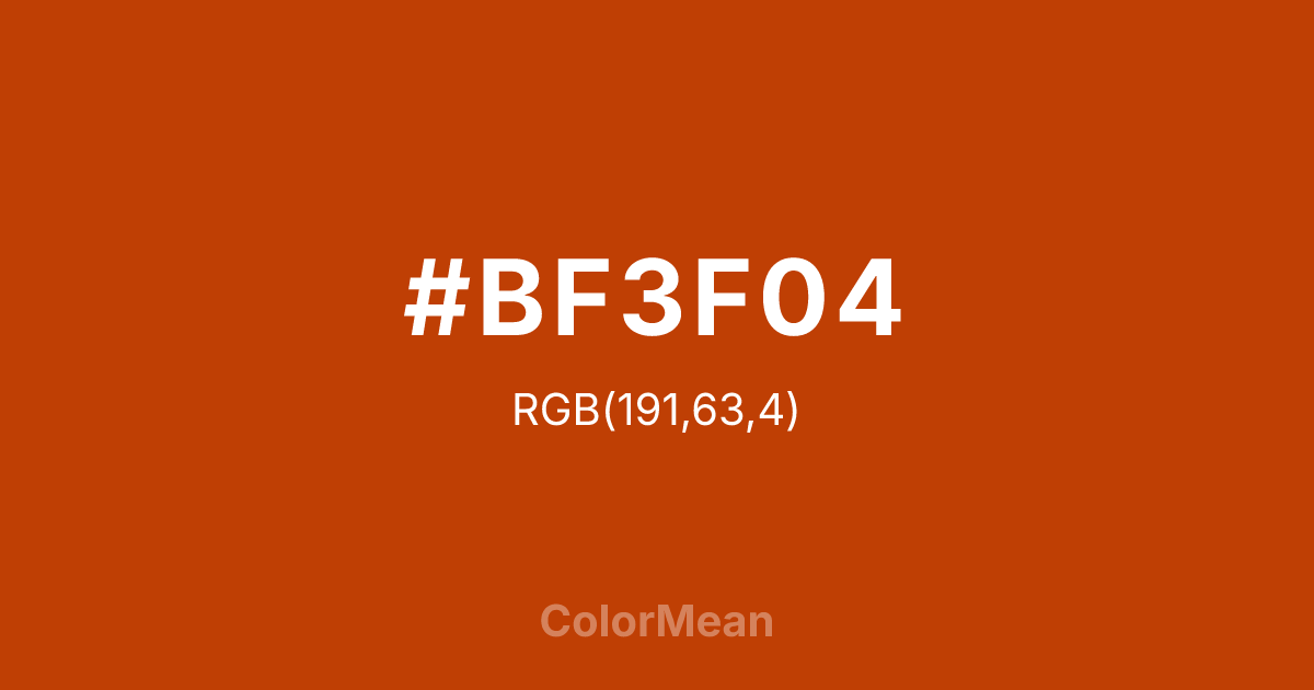 #BF3F04 color swatch