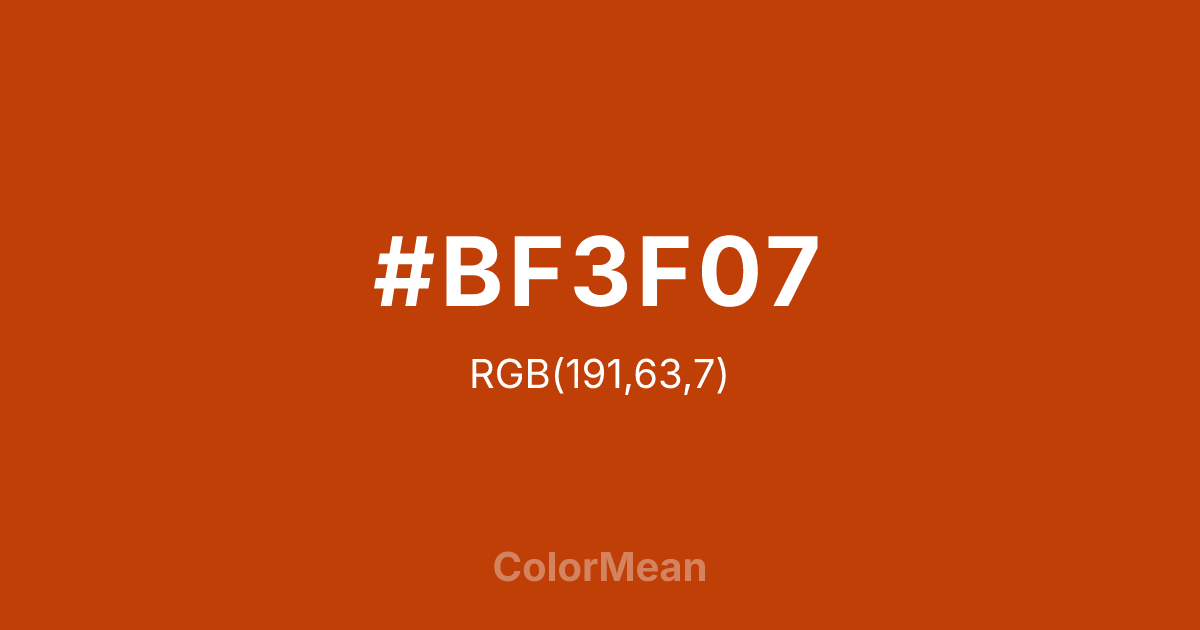 #BF3F07 color swatch