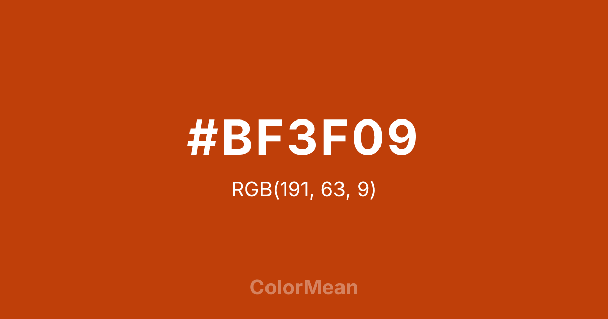 #BF3F09 color swatch