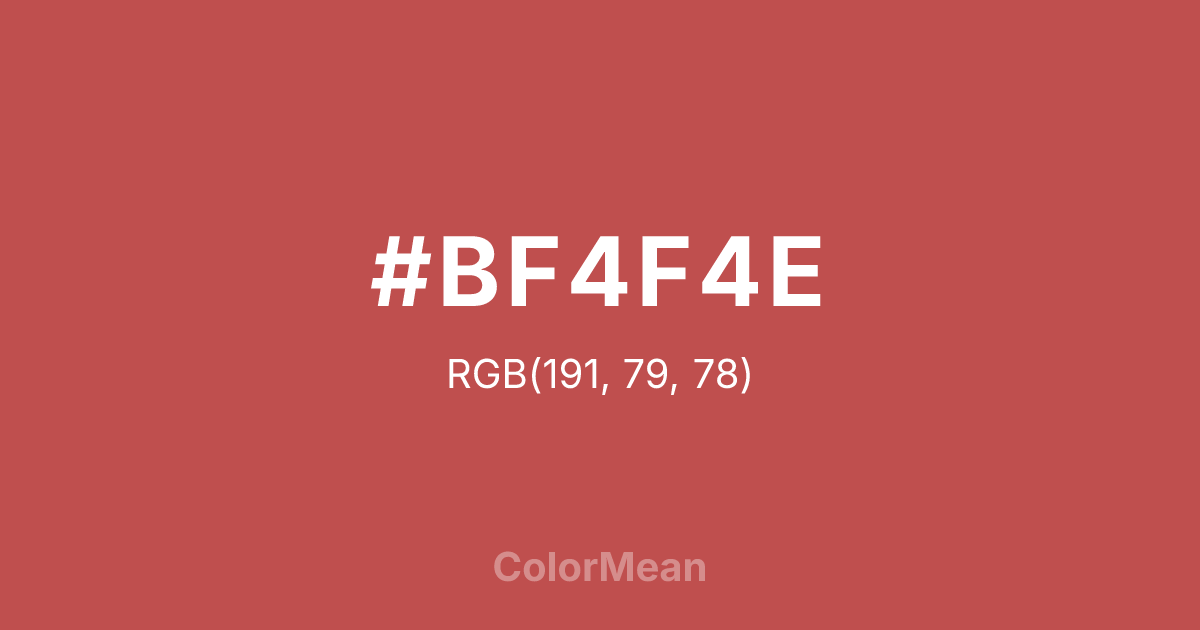 #BF4F4E color swatch