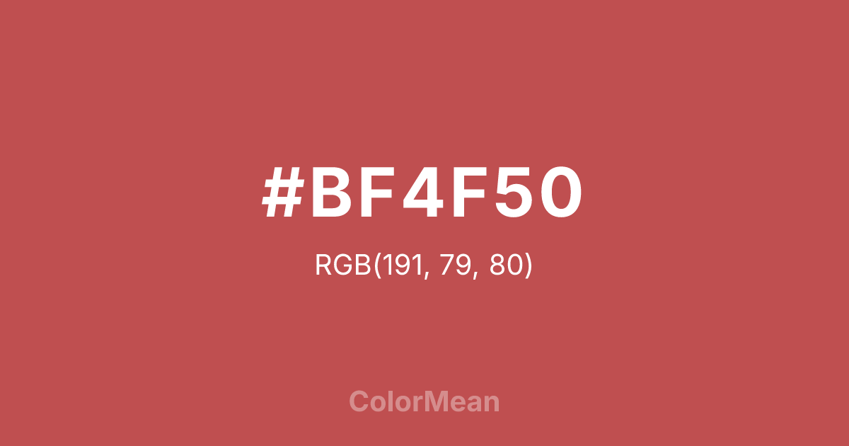 #BF4F50 color swatch