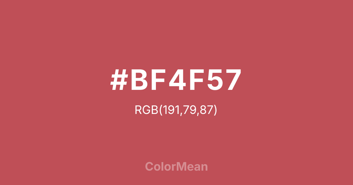 #BF4F57 color swatch
