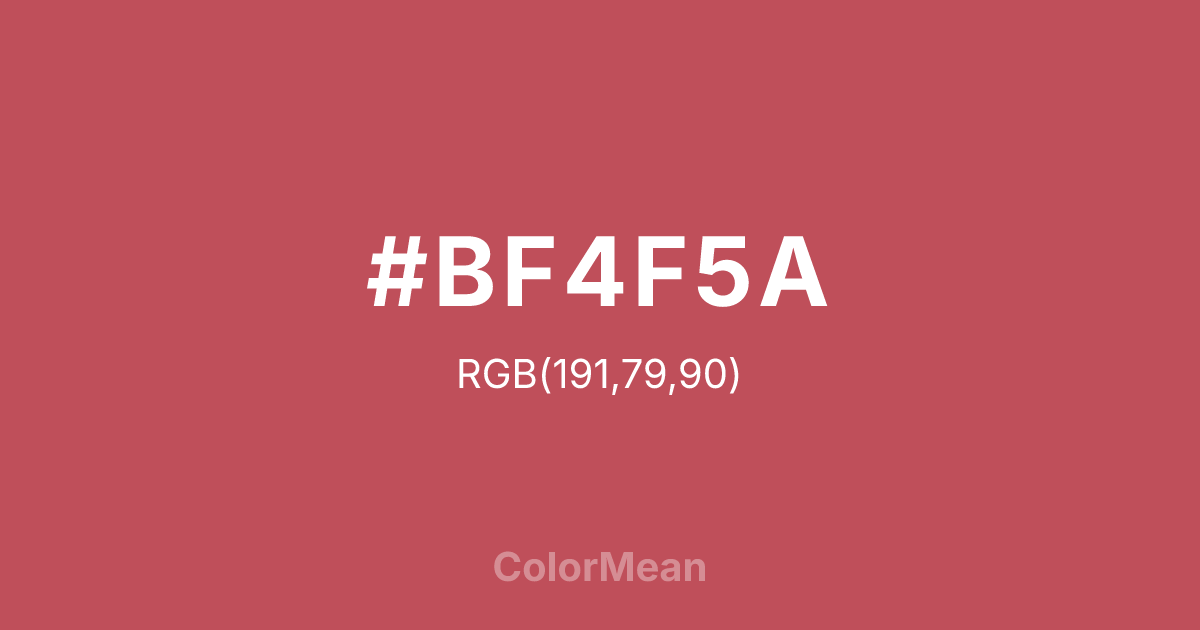 #BF4F5A color swatch