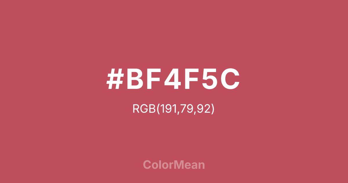 #BF4F5C color swatch