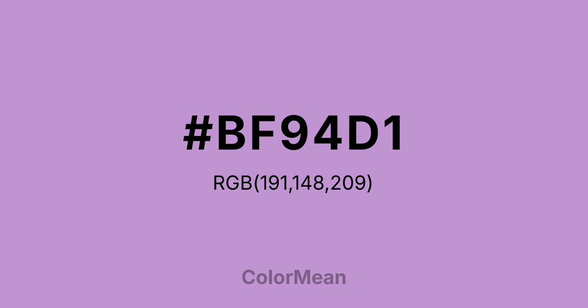 #BF94D1 color swatch