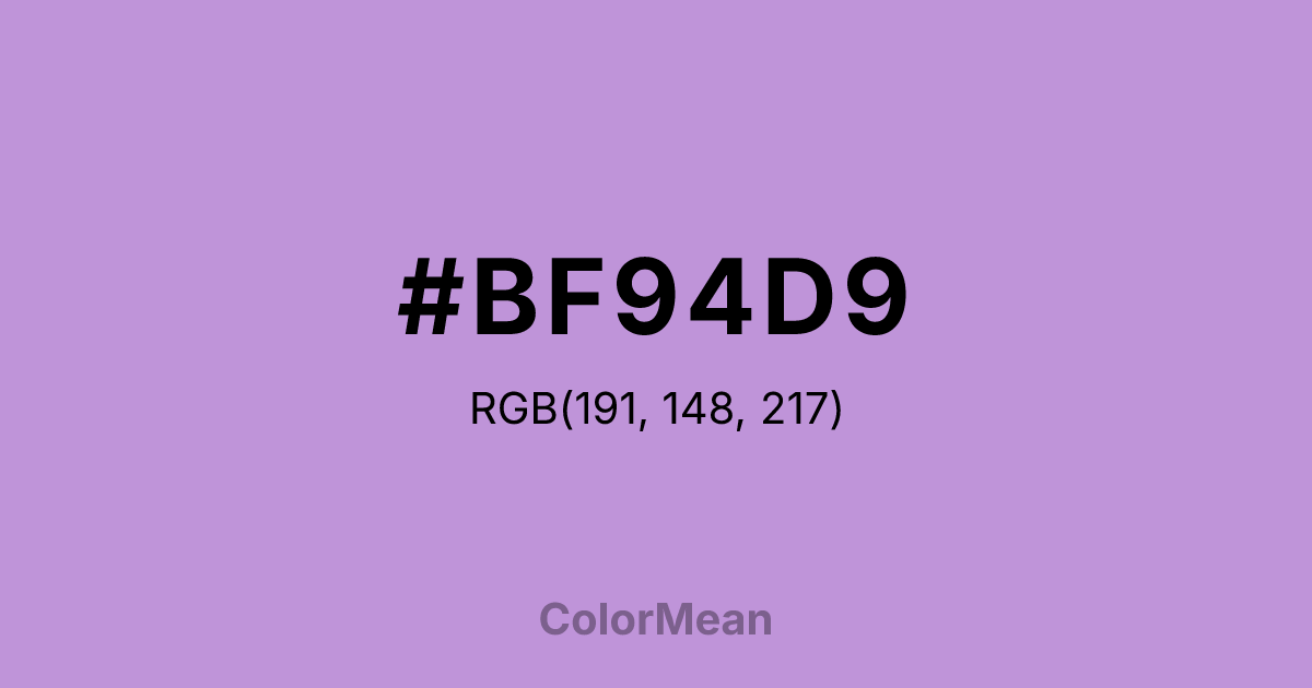 #BF94D9 color swatch