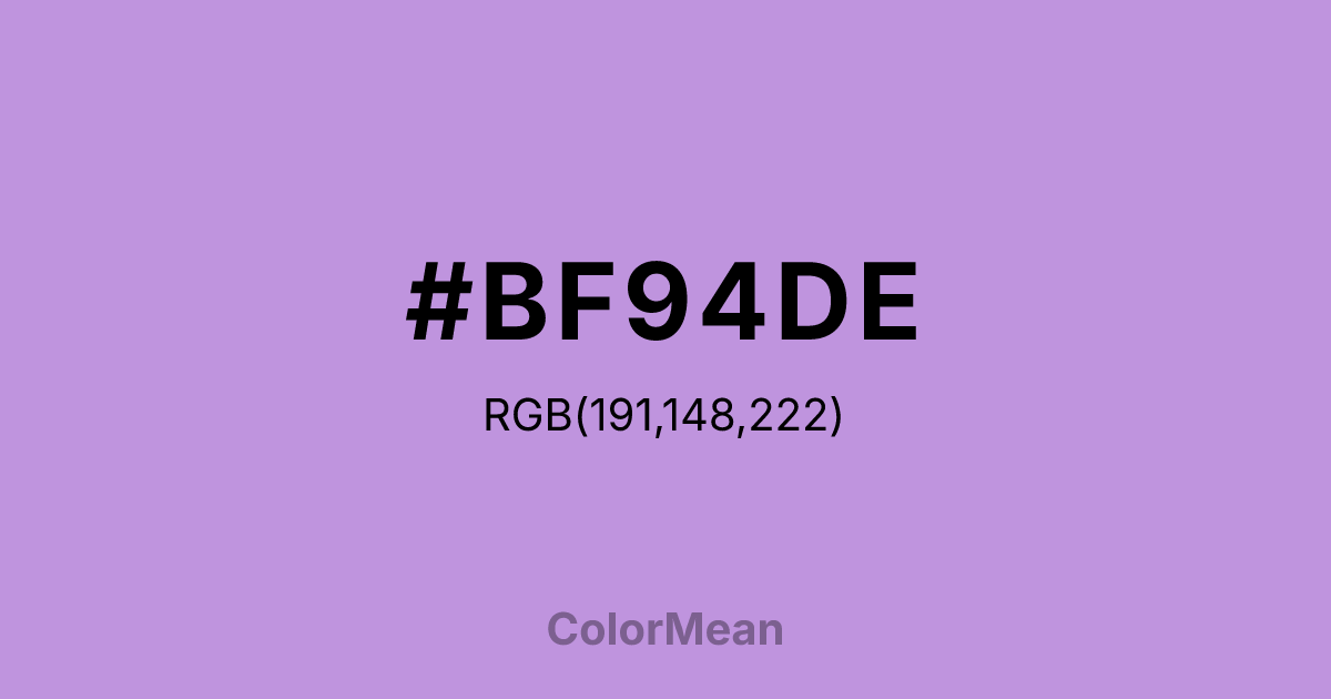 #BF94DE color swatch