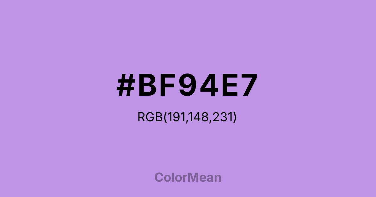#BF94E7 color swatch