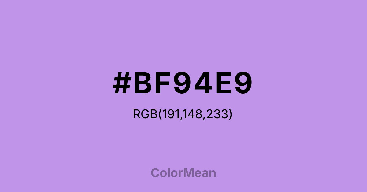 #BF94E9 color swatch