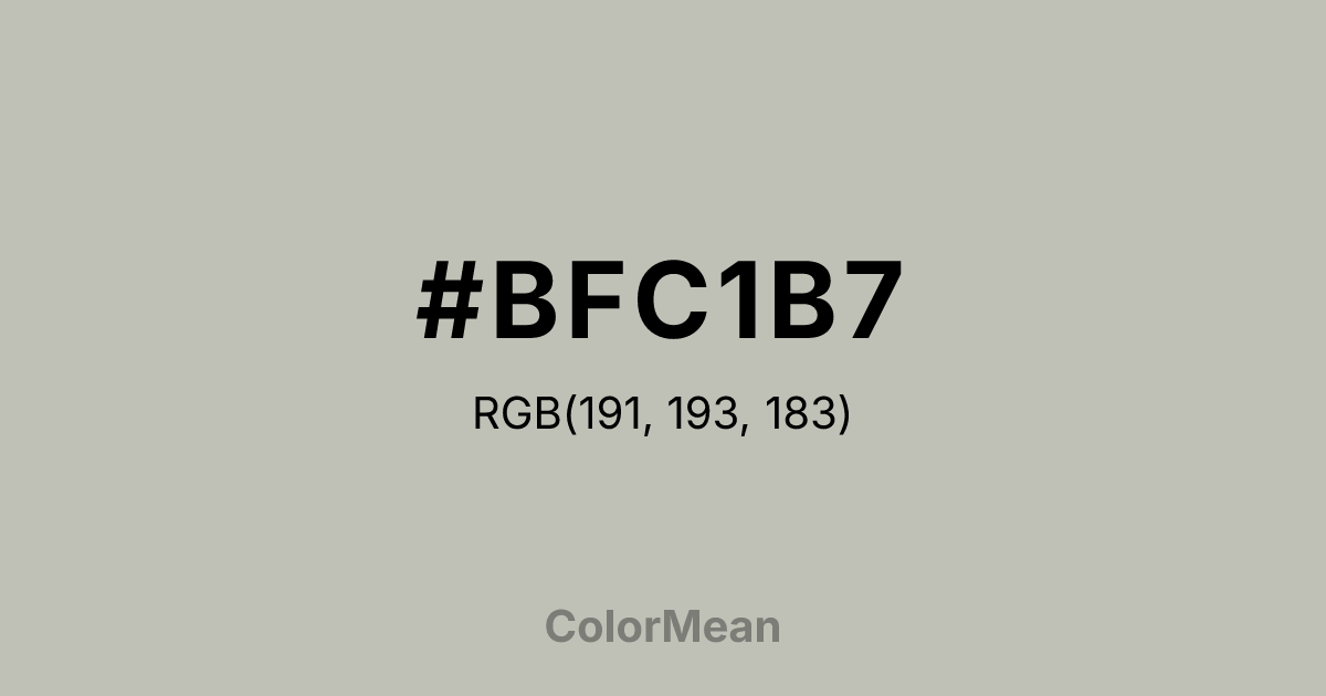 #BFC1B7 color swatch