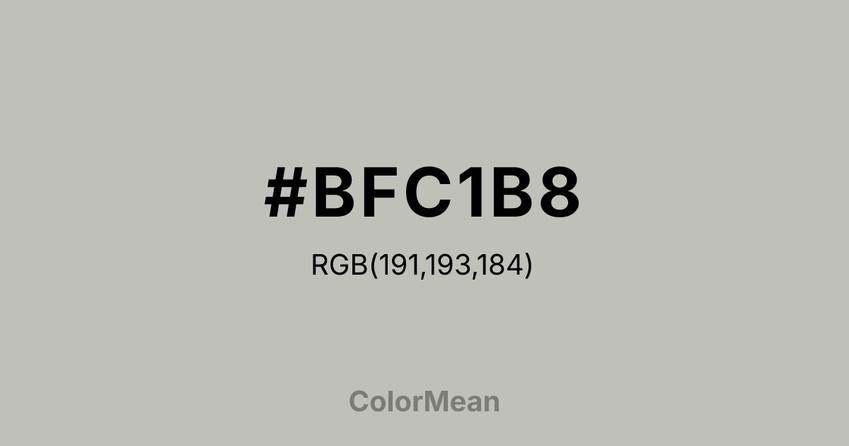 #BFC1B8 color swatch