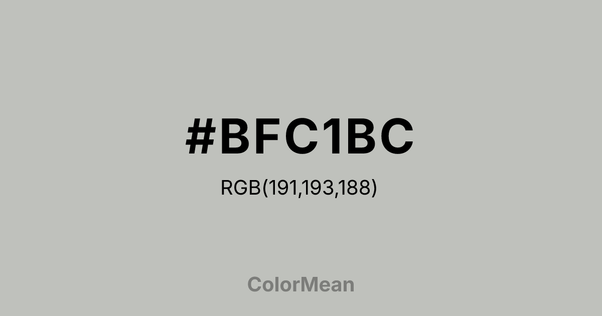 #BFC1BC color swatch
