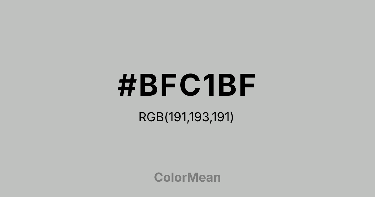 #BFC1BF color swatch