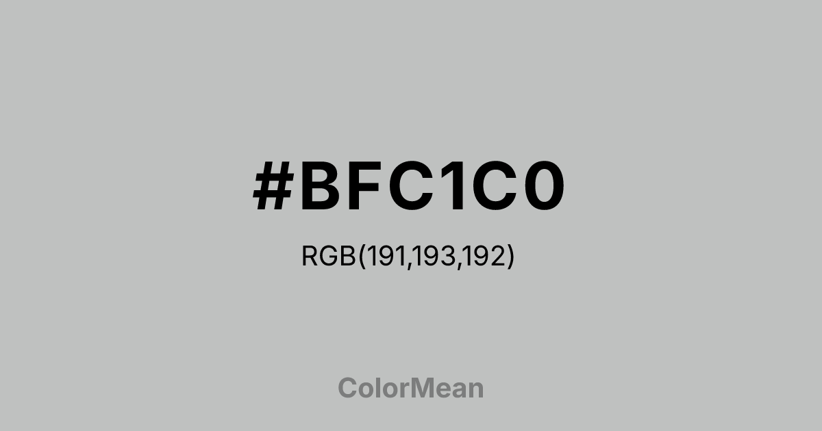 #BFC1C0 color swatch