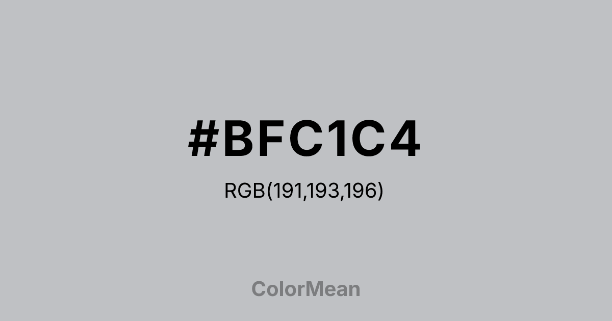 #BFC1C4 color swatch